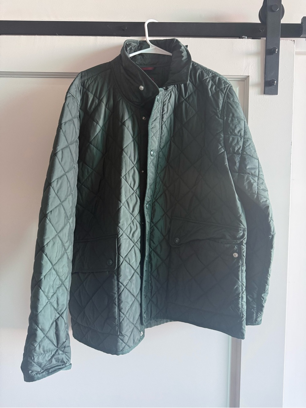 UNTUCKit Quilted Dark Green Lightweight Shirt Jacket